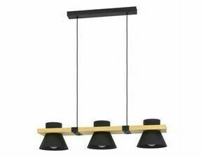 Svítidlo závěsné EGLO HL 3 E27 SCHWARZ HOLZ MACCLES