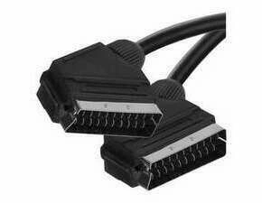Kabel audio EMOS SL2001, SCART/SCART, černá, 1,5 m