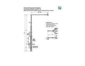STP 6 - CZ stožár silniční, třístupňový pro přisvícení a značky