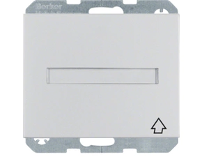 HAG 47527103 Zásuvka, SCHUKO s víčkem, 16 A, 250 V~ s popis. polem, bezšroub. svorky, Berker K.5, Al