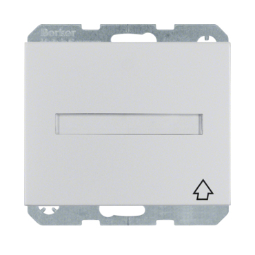 HAG 47527103 Zásuvka, SCHUKO s víčkem, 16 A, 250 V~ s popis. polem, bezšroub. svorky, Berker K.5, Al