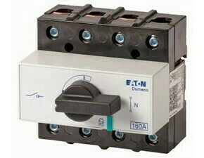 EATON 6093345 DMM-160/1 Odpínač DUMECO, 160A, 3+N-pól, zadní montáž, s ovládací pákou