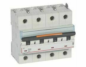 Jistič čtyřpolový LEGRAND 409847 DX3 4P D20 25KA