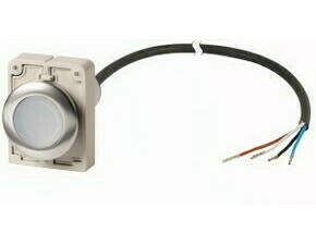 EATON 185980 C30C-FDRL-W-K10-24-P65 Kompakt prosvětlené zapuštěné tlačítko kabel 3.5m volný konec, s