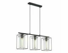 Svítidlo závěsné EGLO HL 3 SCHWARZ SW-TRANSPARENT LONCINO