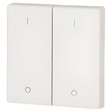 EATON 147593 CWIZ-02/11 Kryt RF tlačítka 2x1/2 55x55mm 1-0, Bílá, matná