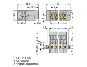 WAGO 769-602/002-000 1vodičový konektor s pájecími piny