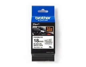 BROTHER   TZEFX241 - kazeta TZ šírky 18mm, s flexibilní páskou TZE-FX241, bílá / černá