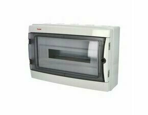 FAM 39181 Rozvodnice Acqua 3918-TTB IP65, 18mod., na omítku, průhl. dveře, 274x426x131mm
