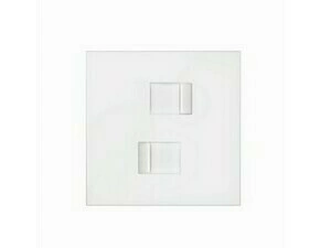 Sestava 1 násobná: 2 zásuvky RJ45, bílá matná