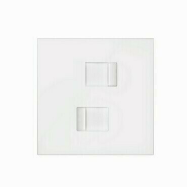 Sestava 1 násobná: 2 zásuvky RJ45, bílá matná