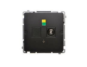 Zásuvka ekvipotenciální SIMON BMGEK1.01/49, 1 násobná (přístroj s krytem), černá matná