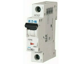 Jistič jednopólový EATON 286527 PL6-B63/1 PL6, char B, 1-pólový, Icn=6kA, In=63A