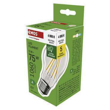 EMOS ZF5158 LED FLM A60 5W(75W) 1060lm E27 NW A CLASS