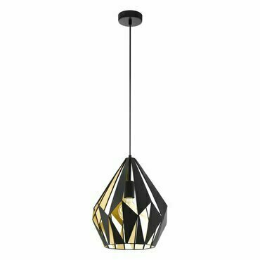 Designové závěsné svítidlo CARLTON 1 černá O310 mm 1X60W EGLO