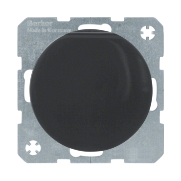 HAG 47512045 Zásuvka, SCHUKO, 16 A, 250 V~ s víčkem, bezšroub. svorky, Berker R.1/R.3, černá, lesk