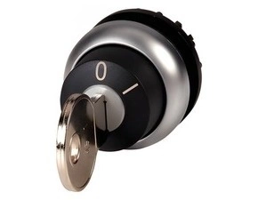 EATON 216887 M22-WRS Ovládací hlavice se zámkem, 2 polohové, s aretací, kroužek titan, MS1, 60st