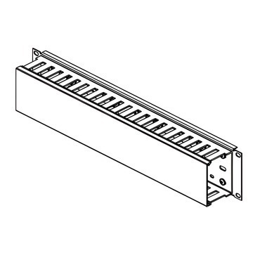 Panel vyvazovací CONTEG DP-VP-K03, 19", 2U, jednostranný, plast, 80x60 mm