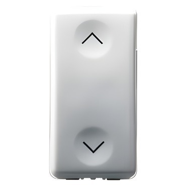 Vypínač žaluziový GEWISS GW20559, 10AX, neutrální, symbol nahoru-dolů, 1 modul, system, bílá