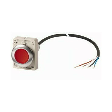 EATON 185950 C30C-FDRL-R-K01-24-P62 Kompakt prosvětlené zapuštěné tlačítko kabel 1m volný konec, s a