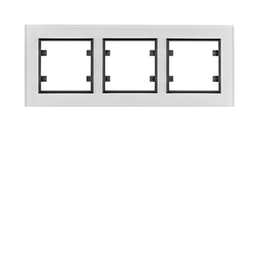 HAG WL9230 Rámeček 3-násobný vodorovný, lumina passion, bílé sklo