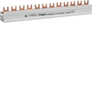 HAG KDN480A Hřebenová přípojnice 4P, 16mm2/12mod. k propojení 3