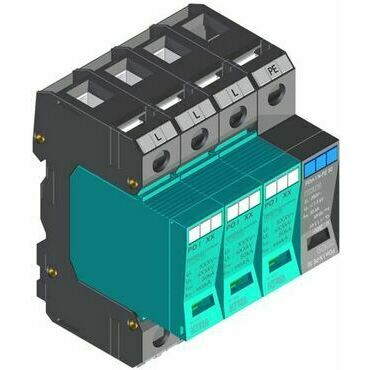 SEZ PO I 3+1m 280V/12,5 Přepěťová ochrana PO I 3+1m 280 V/12,5 kA, modulární, vyměnitelná, B+C+D