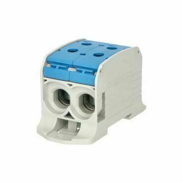 EL 1006036 Svorka univerzální RKA 95 DN, 232A, 1pól. (4x vstup), AL/CU, modrá, na DIN/na panel (bal.