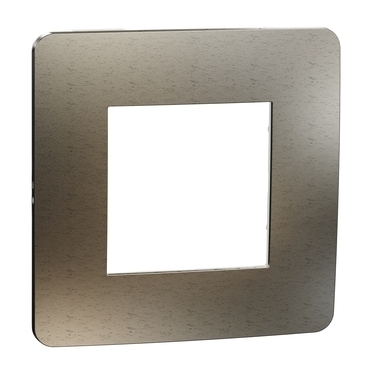 SCHN NU280250M Unica Studio Metal - Krycí rámeček jednonásobný, Bronze/Bílý