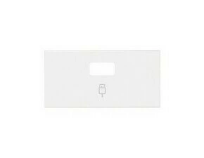 Kryt 1 násobné USB zásuvky SIMON 10001091-230, přístroj 1/2, bílá matná