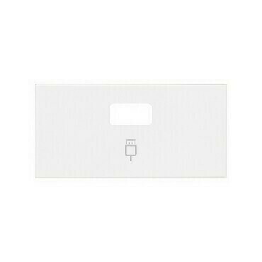 Kryt 1 násobné USB zásuvky SIMON 10001091-230, přístroj 1/2, bílá matná