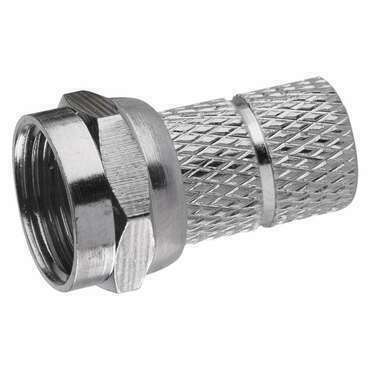 Konektor anténní EMOS K7351, F konektor, vidlice, šroubovací, bílá, 5/7 mm
