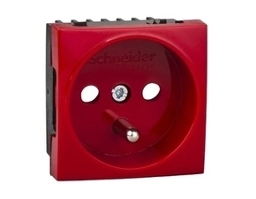 SCHN ETK21046E Ultra - zásuvka 230V s přímou montáží 45x45, 16A, 2P+E, červená