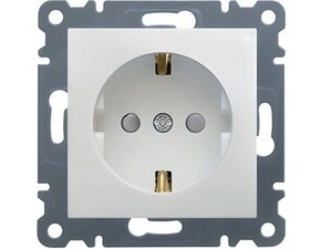 HAG WL1060 Schuko zásuvka s clonkami- bílá, Lumina