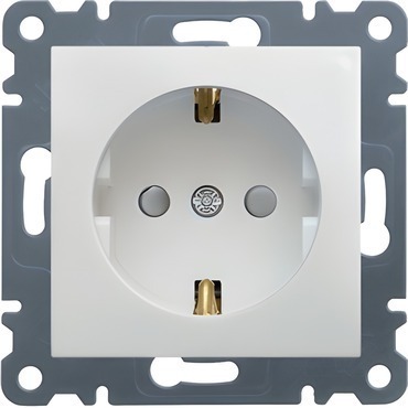 HAG WL1060 Schuko zásuvka s clonkami- bílá, Lumina