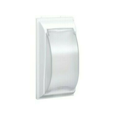 Kryt výklop. SIMON S195N/9, pro 2pól., dle DIN, 108x52 mm, do rám. CIMA v kr. Simon, bílá