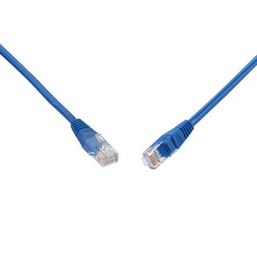 Kabel patch SOLARIX C5E-155BU-2MB, CAT5E, UTP, PVC, non-snag-proof, 2m, modrý