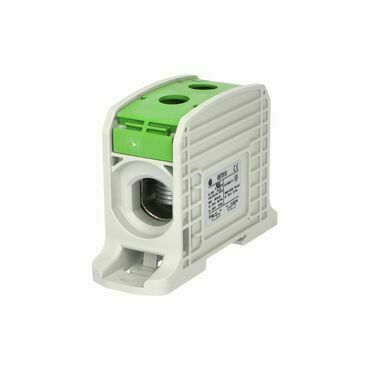 EL 1006042 Svorka univerzální RKA 185 PE, 353A, 1pól., AL/CU, zelená, na DIN/na panel (bal.1)