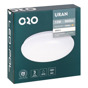 Nástěnné a stropní LED svítidlo LED-POL Uran 12W neutrální bílá Mic