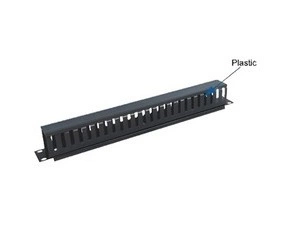 Panel vyvazovací MAFIA WVP-1U-1L-B, 19", 1U, jednostranný, plast, černá