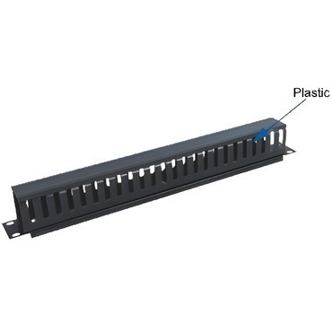 Panel vyvazovací MAFIA WVP-1U-1L-B, 19", 1U, jednostranný, plast, černá