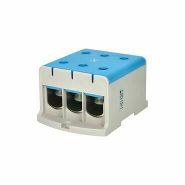 EL 1006645 Svorka univerzální UK 240/3 N, 425A, 1pól., AL/CU, krytá, modrá, na panel /2090314 (bal.4