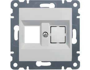 HAG WL2320 Datová dvouzásuvka bez keystone - bílá, Lumina
