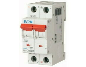 Jistič dvoupolový EATON 264900 PL7-C10/2-DC PL7-DC, char. C, 2-pólový, Icn=10kA, In=10A