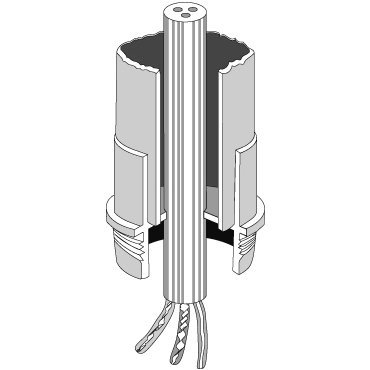 HEN EDR 16 Násuvná vývodka pro trubkové rozvody, k instalaci do vnitřních prostor IP 65, v balení 5k