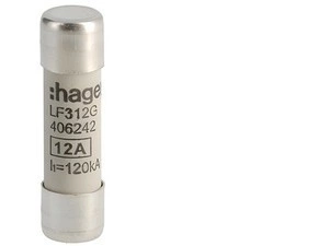 HAG LF312G Pojistka válcová, velikost 10x38, 12A gG, 500V AC