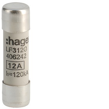 HAG LF312G Pojistka válcová, velikost 10x38, 12A gG, 500V AC