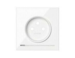 Sestava 1 násobná iO: zásuvka, s uzemněním, bílá