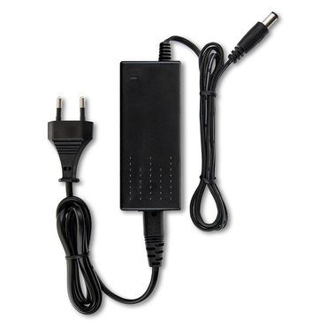 Adaptér napájecí MC LED adaptér 36W, DC 24V/1,5A, IP20, černý plast, s vidlicí