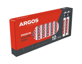 Baterie alkalická ARGOS AAA, LR04, mikrotužková, 10ks